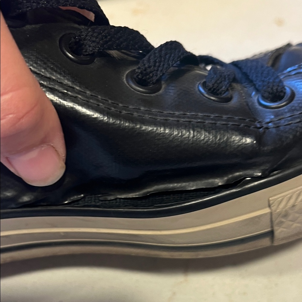 Converse All Star Black Leather Sneakers - Picture 7 of 7